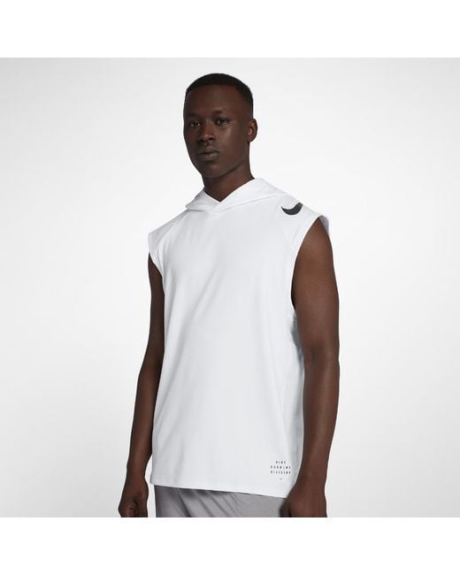 Nike Run Division Element Men's Sleeveless Running Hoodie in White