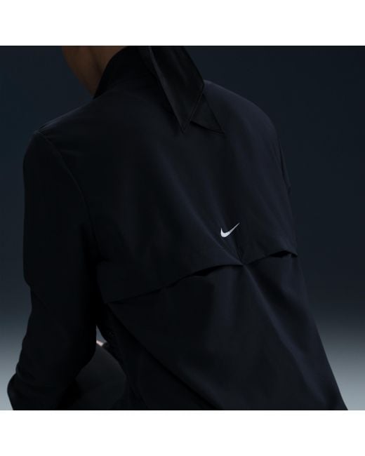 Nike Blue Swoosh Dri-Fit Running Jacket