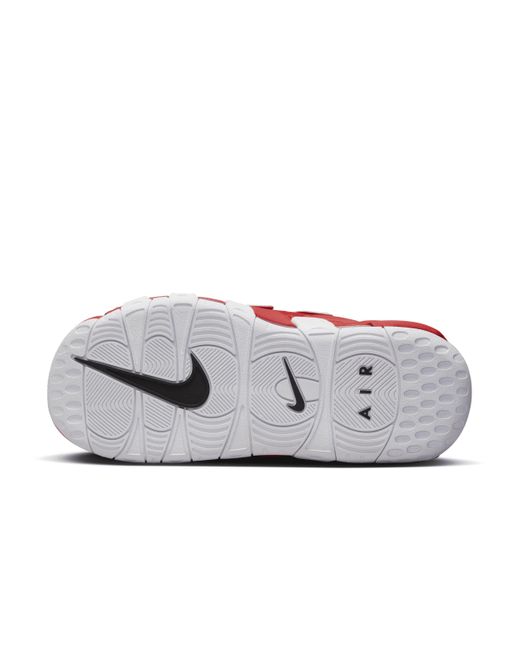 Nike Red Air More Uptempo Slides for men