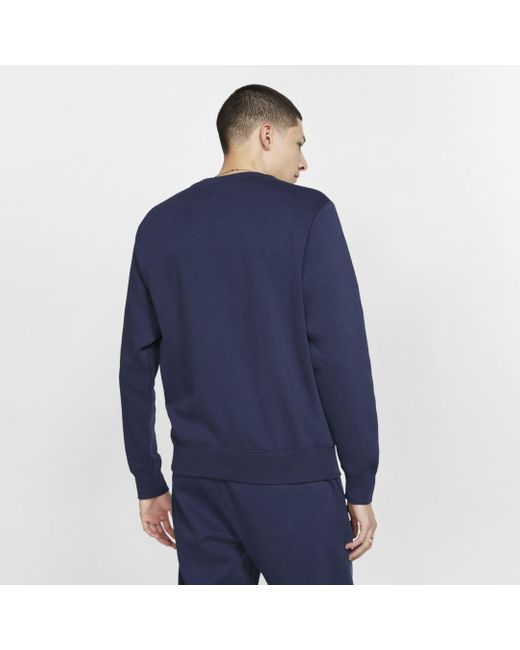Nike Cotton Foundation Crew Sweatshirt in Blue/Navy (Blue) for Men - Save  61% | Lyst