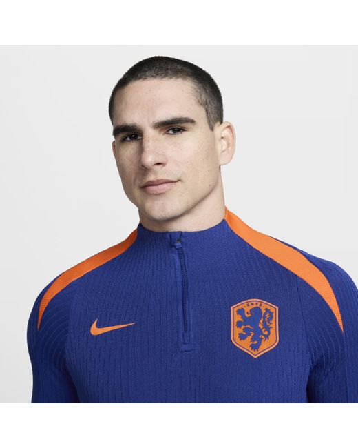 Nike Blue Netherlands Strike Elite Dri-fit Adv Football Knit Drill Top Polyester for men