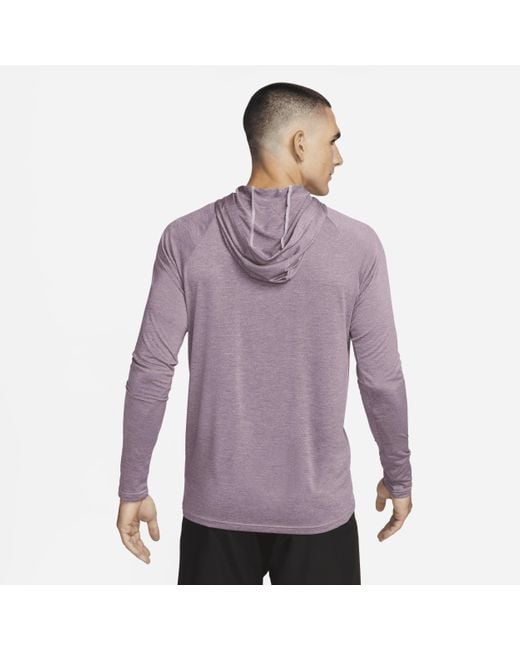 Nike Long-sleeve Hooded Hydroguard Swim Shirt in Purple for Men