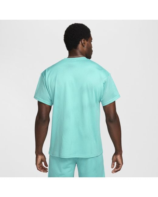 T-shirt in mesh dri-fit sportswear max90 di Nike in Green da Uomo