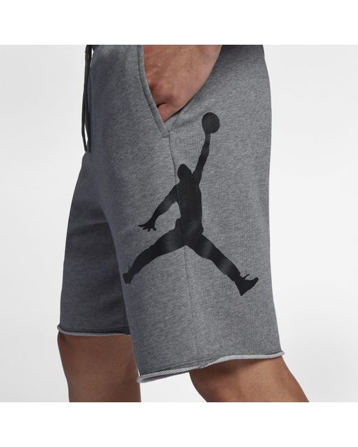 Nike Jordan Jumpman Logo Fleece Shorts in Grey (Grey) for Men - Lyst
