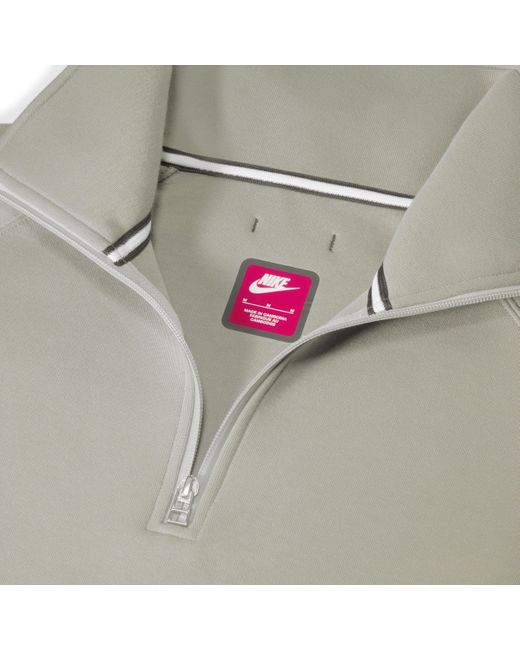 Nike Tech Fleece Reimagined Top Met Halflange Rits in het Gray voor heren