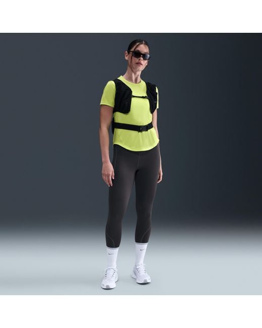 Nike Blue Swift High-Waisted 7/8 Running Leggings With Reflective Accents
