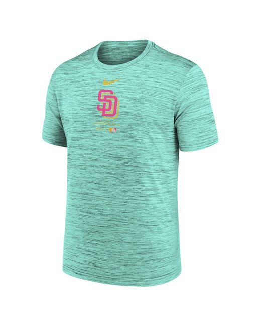 Nike Green San Diego Padres City Connect Practice Velocity Dri-fit Mlb T-shirt for men