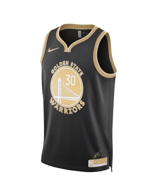 Nike Black Stephen Curry Golden State Warriors 2024 Select Series Dri-fit Nba Swingman Jersey Polyester for men
