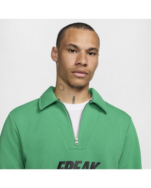 Nike Green Giannis Standard Issue 1/4-Zip Basketball Top for men