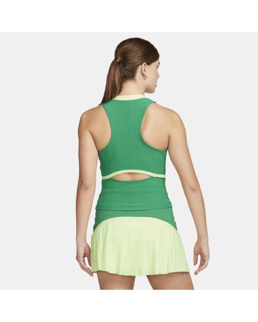 Nike Green Court Slam Dri-fit Tennis Tank Top
