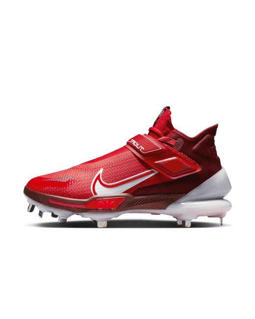 mike trout cleats red