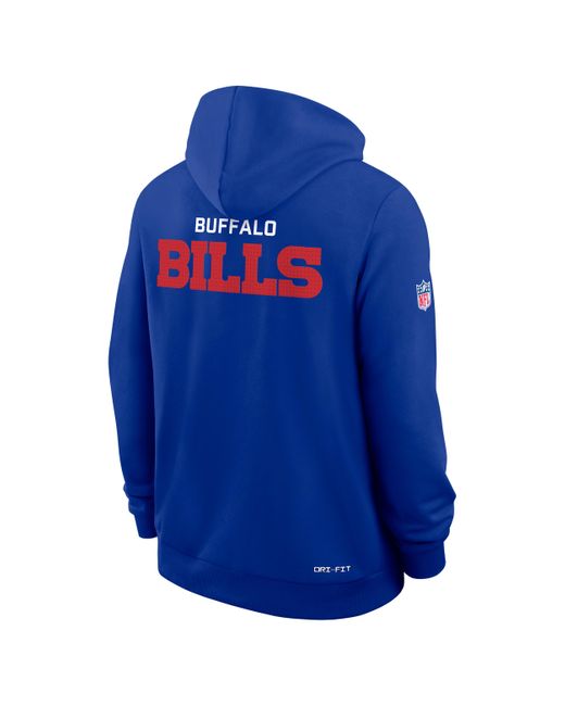 Nike Blue Buffalo Bills Initial Home Sideline Dri-Fit Nfl Pullover Hoodie for men