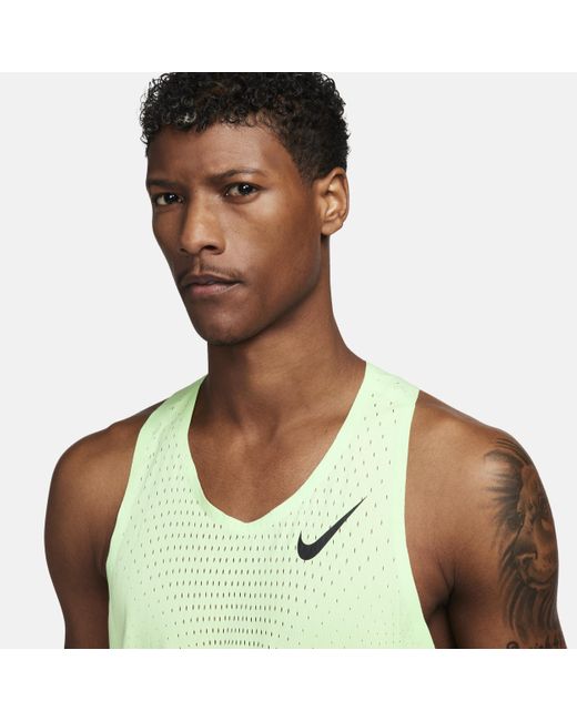 Nike Green Aeroswift Dri-fit Adv Running Singlet for men