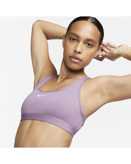 Nike Swoosh Light Support Non-padded Sports Bra in Purple | Lyst UK