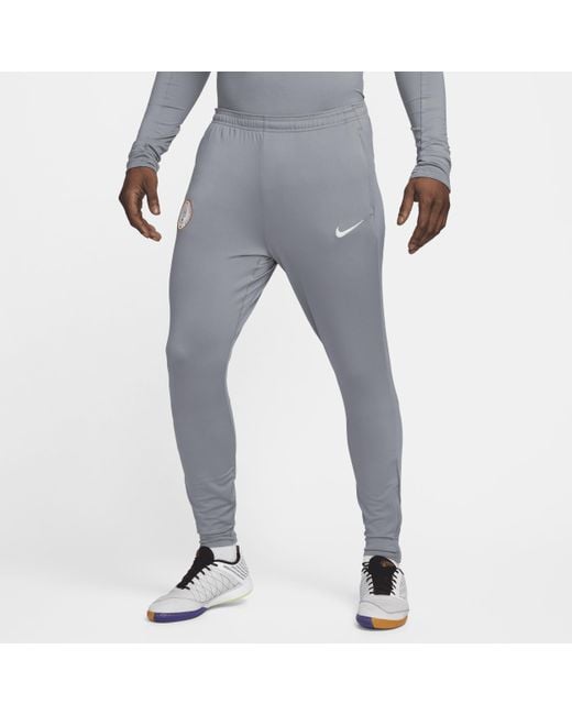 Nike Gray Nigeria Strike Dri-fit Football Knit Pants Polyester for men