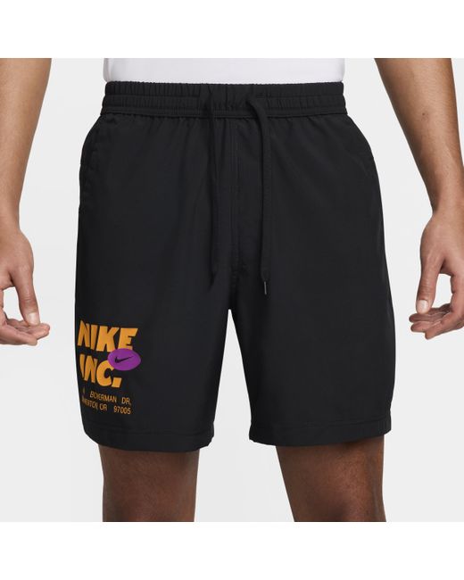 Nike Form Dri-fit Niet-gevoerde Fitnessshorts in het Black voor heren