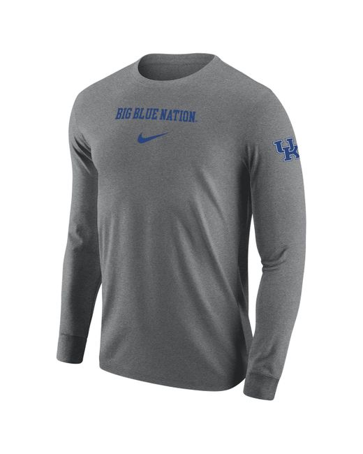 Nike Gray Kentucky College Long-sleeve T-shirt for men