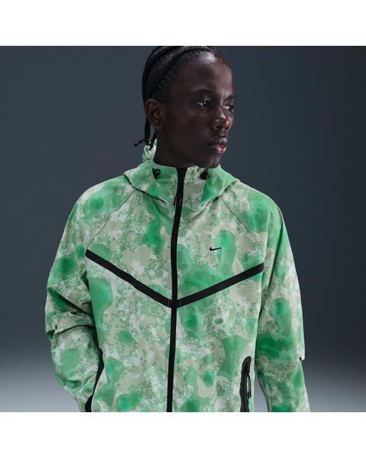 Nike Green Tech Dri-Fit Woven Camo Windrunner Jacket for men