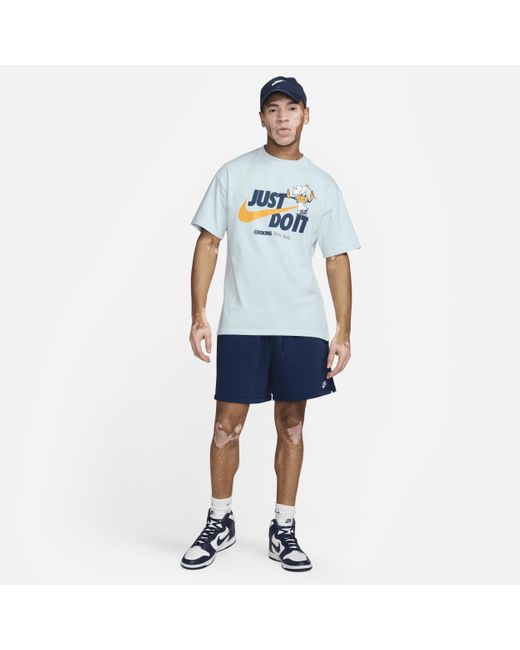Nike Blue Sportswear Max90 T-shirt Cotton for men