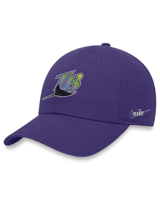 Nike Tampa Bay Rays Heritage86 Cooperstown Mlb Adjustable Hat In Purple, for men