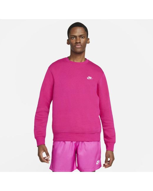 nike essentials pink crew neck sweatshirt