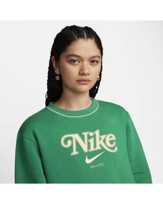 Nike Sportswear Sweatshirt Van Fleece Met Ronde Hals in het Green