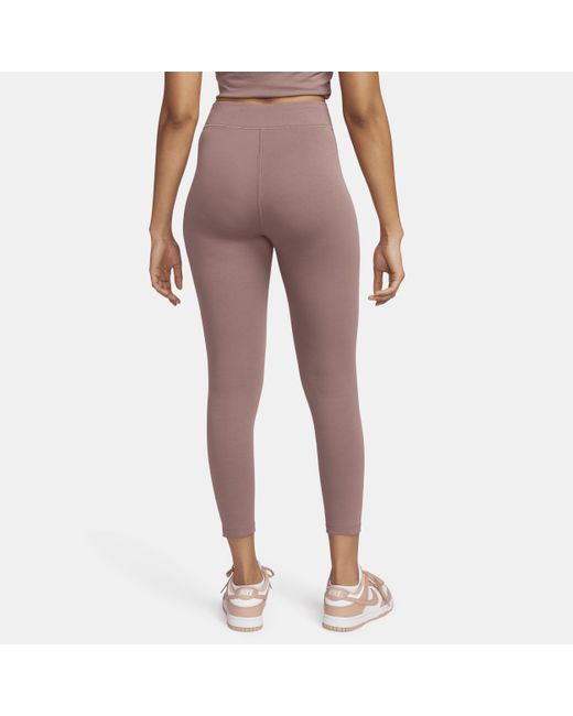 Nike Pink Sportswear Classic High-waisted 7/8 Leggings