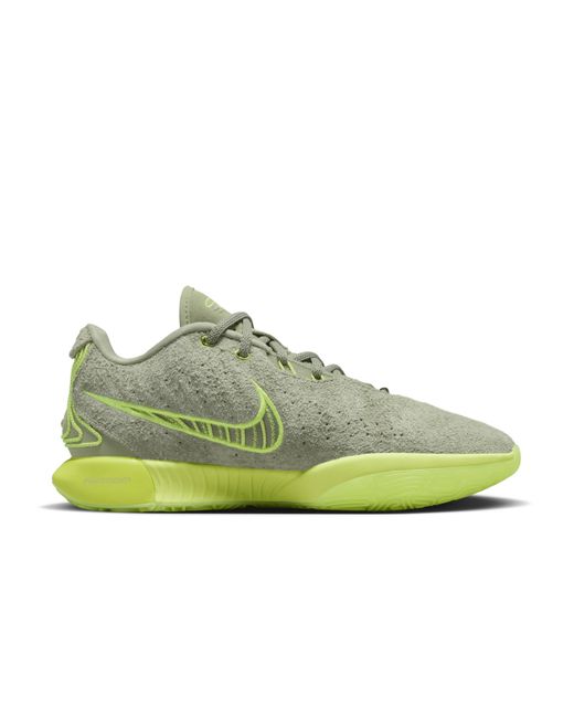 Nike Green Lebron Xxi Basketball Shoes for men