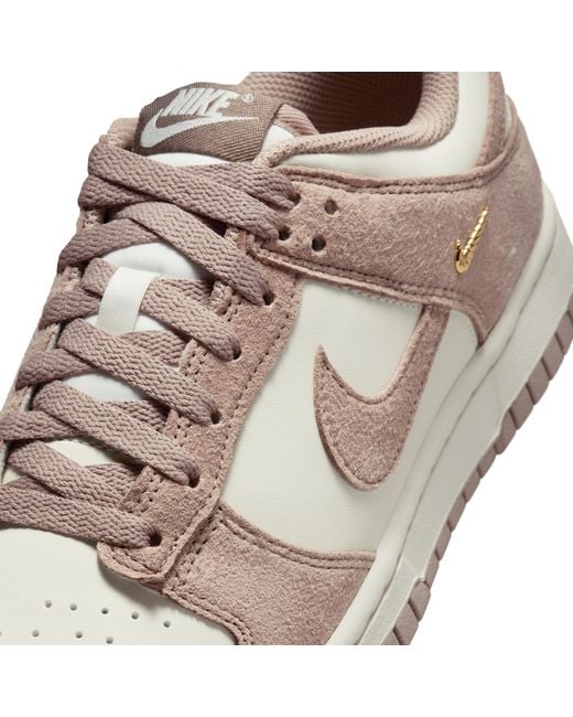 Nike Pink Dunk Low Suede Shoes