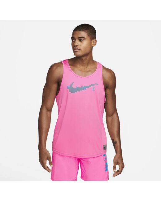 Nike Swim Tank Top In Pink, for Men | Lyst