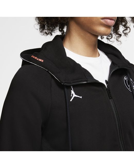 Jordan black cat psg fleece hoodie best sale