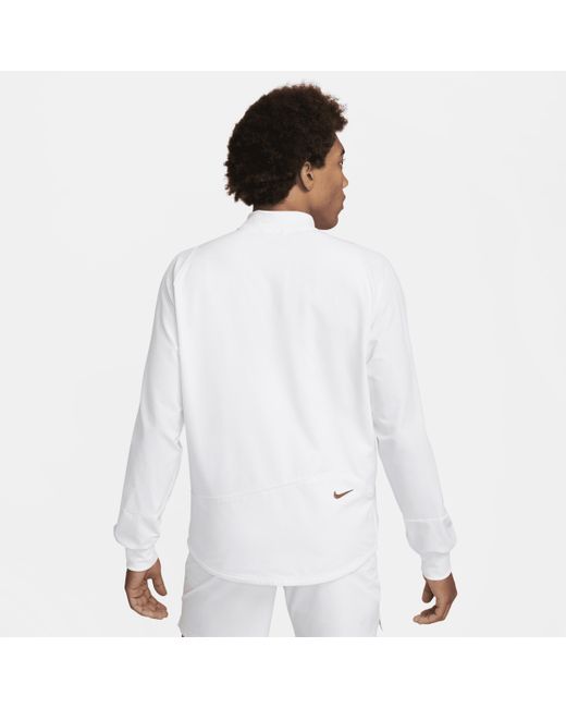 Giacca da tennis dri-fit court advantage di Nike in White da Uomo