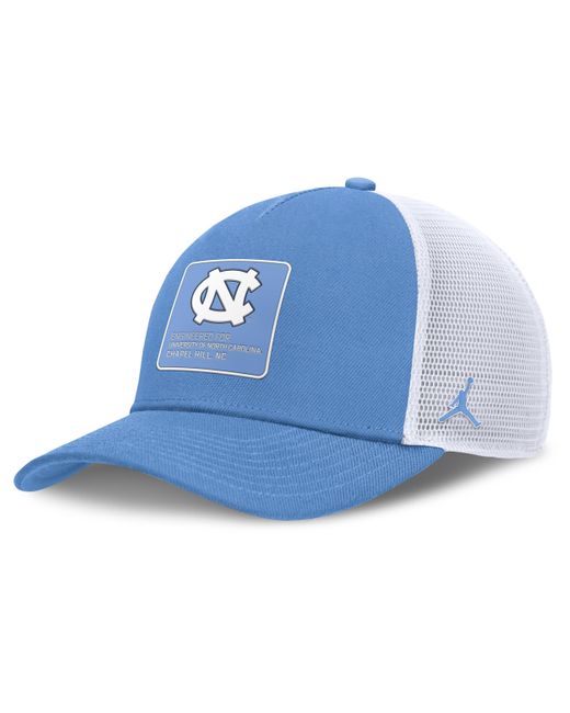 Nike Blue North Carolina On-Field Rise Engineered Brand College Trucker Adjustable Hat for men
