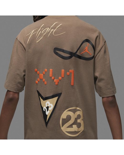Nike Jordan Flight Heritage 85 Graphic T-shirt in Brown for Men | Lyst