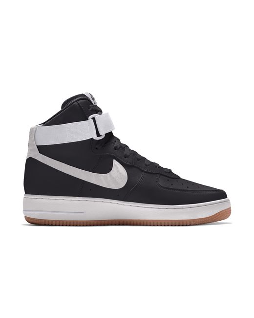 Nike Blue Air Force 1 High By You Custom Shoes Leather for men
