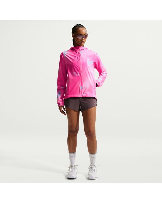 Nike Pink Swift Repel Packable Running Jacket