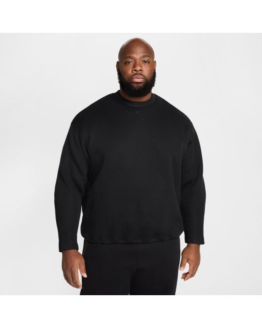 Nike Tech Fleece Crew in Black for Men | Lyst