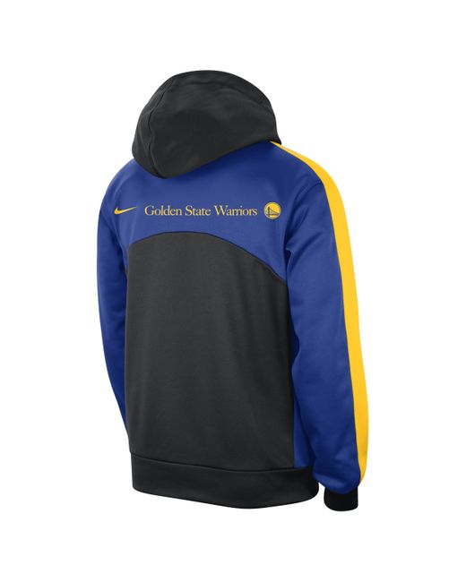 Nike Blue Golden State Warriors Starting 5 Therma-fit Nba Graphic Hoodie for men