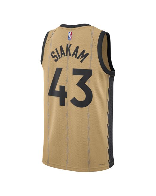 Nike Pascal Siakam Toronto Raptors City Edition 2023/24 Dri-fit Swingman Nba-jersey in het Natural voor heren