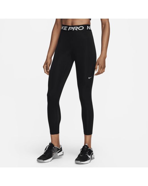 Nike Black Pro 365 Mid-rise 7/8 leggings 50% Recycled Polyester