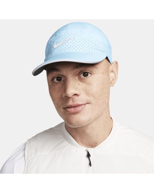 Nike Dri-fit Adv Fly Unstructured Reflective Cap in Blue | Lyst