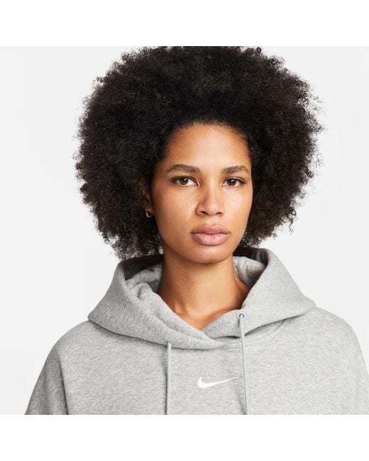 Nike Gray Sportswear Phoenix Fleece Pullover Hoodie