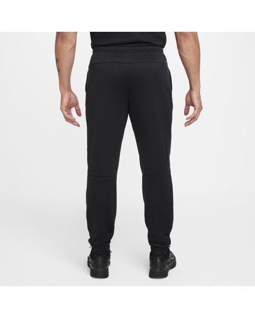 Nike Black Therma-Sphere 'Therma-Fit Water-Repellent Winterized Fitness Joggers for men