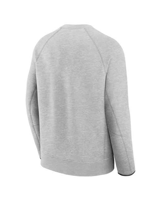 Nike Gray Chicago Cubs Tech Fleece Mlb Pullover Crew for men