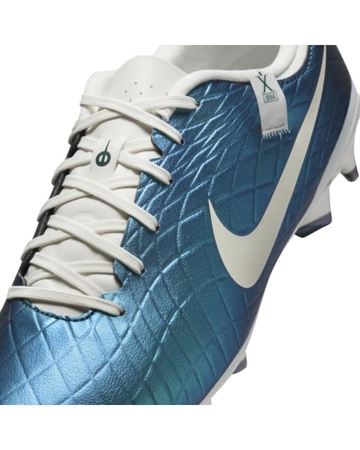 Nike Blue Tiempo Emerald Legend 10 Academy Mg Low-top Soccer Cleats for men