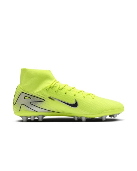 Nike Yellow Mercurial Superfly 10 Academy Ag High-Top Football Boot for men