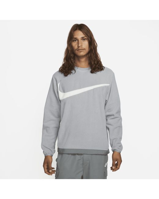 Nike Club+ Fleece Winterized Crew In Grey, in Gray for Men | Lyst