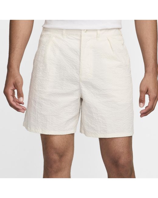 Shorts in tessuto seersucker life di Nike in White da Uomo