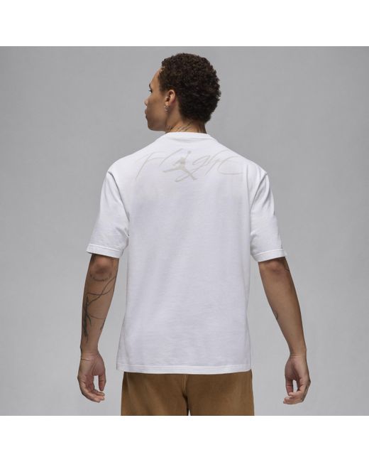 Nike White Jordan Flight Essentials T-shirt Cotton for men