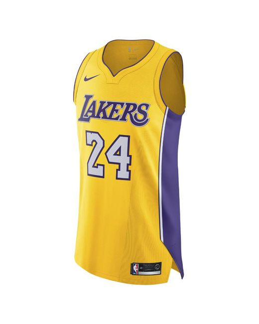 Nike Kobe Bryant Icon Edition Authentic (los Angeles Lakers) Nba Connected  Jersey in Yellow for Men | Lyst